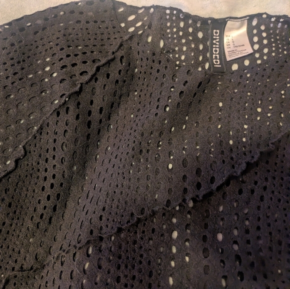 Goth Edgy Grunge Black Mesh Top Size Large - Picture 5 of 7